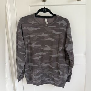 Athleta Black and Grey Camo Sweatshirt